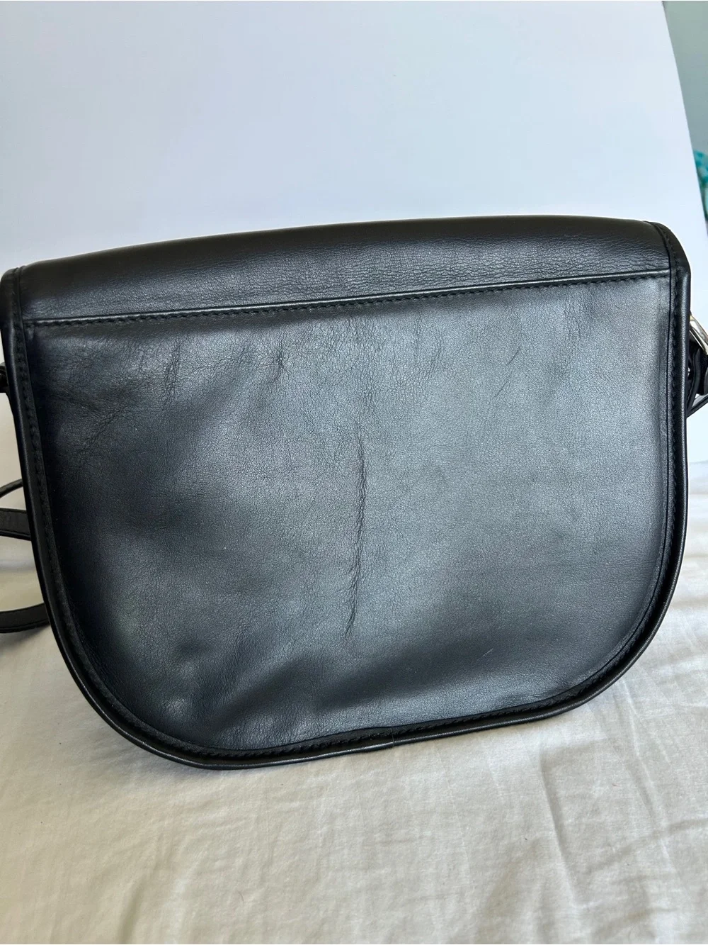 TOUS Black Embossed Leather Crossbody Bag